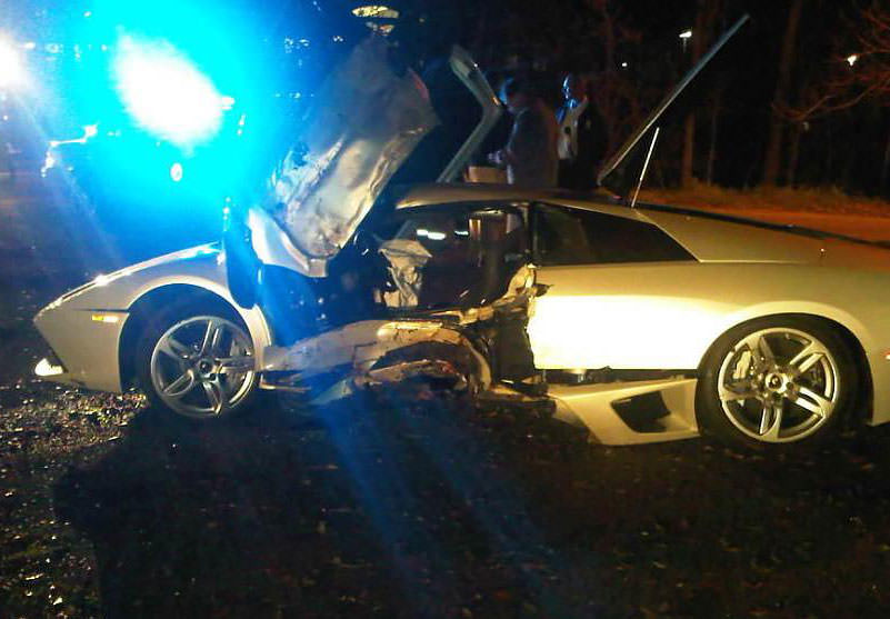 Lamborghini ile Drift İyi Bitmedi