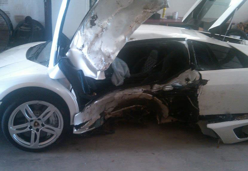 Lamborghini ile Drift İyi Bitmedi
