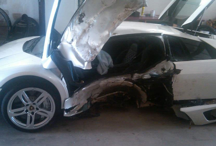 Lamborghini ile Drift İyi Bitmedi