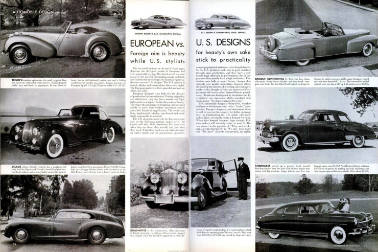 Savaş Sonrası Kıvrımlı Otomobiller