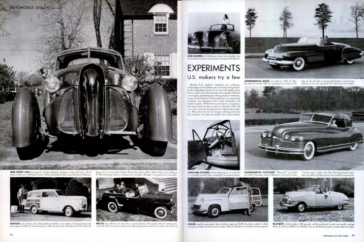 Savaş Sonrası Kıvrımlı Otomobiller