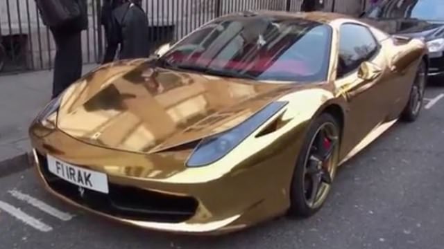 Suudi milyarderin altın kaplamalı otomobilleri