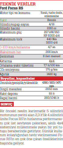 Sürüş İzlenimi:  Ford Focus RS