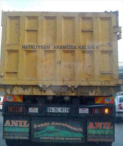 Efsaneleşen Kamyon Arkası Yazıları