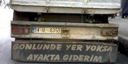 Efsaneleşen Kamyon Arkası Yazıları