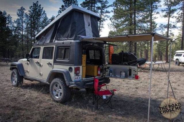 Jeep eve dönüştü