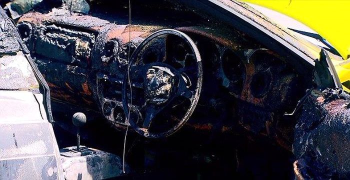 Herkesin gözü önünde yandı