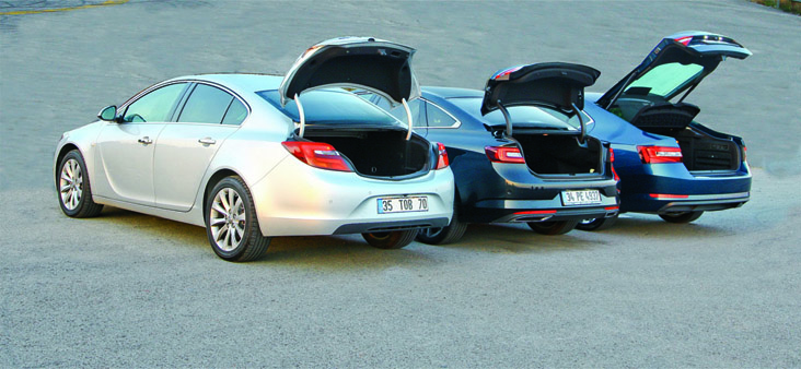 KARŞILAŞTIRMA · Opel Insignia, Renault Talisman, Skoda Superb