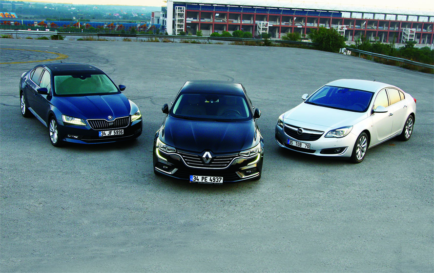 KARŞILAŞTIRMA · Opel Insignia, Renault Talisman, Skoda Superb