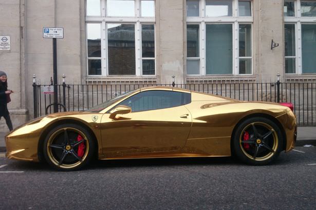 Suudi milyarderin altın kaplamalı otomobilleri