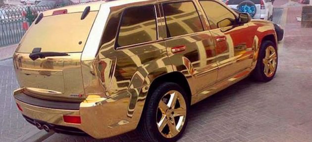 Suudi milyarderin altın kaplamalı otomobilleri