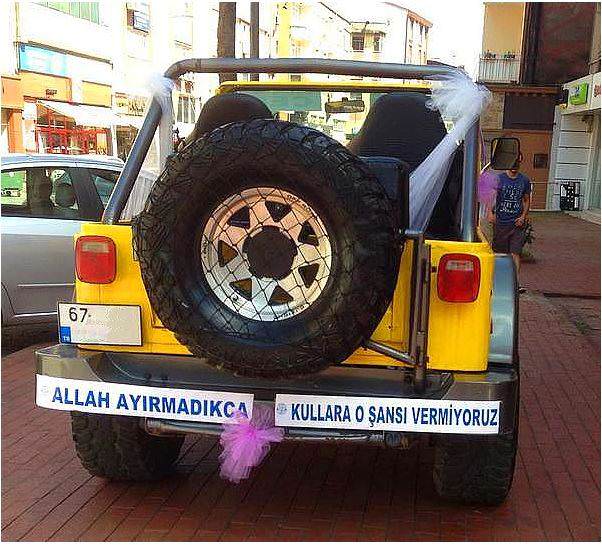  Görebileceğiniz en ilginç düğün aracı yazıları