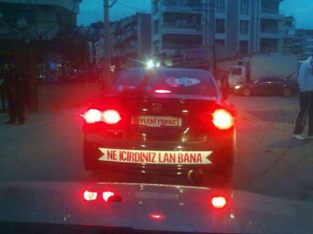 Görebileceğiniz en ilginç düğün aracı yazıları
