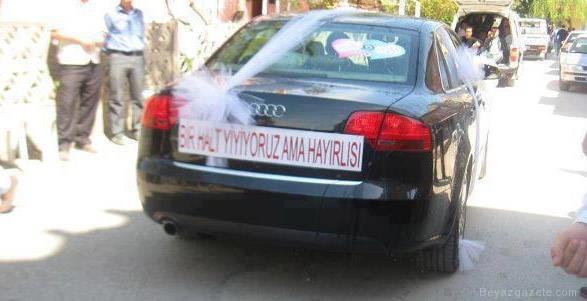  Görebileceğiniz en ilginç düğün aracı yazıları