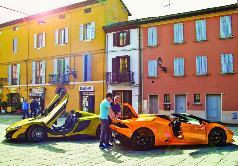 Karşılaştırma · McLaren 675LT SpIder, LamborghInI Huracán Spyder