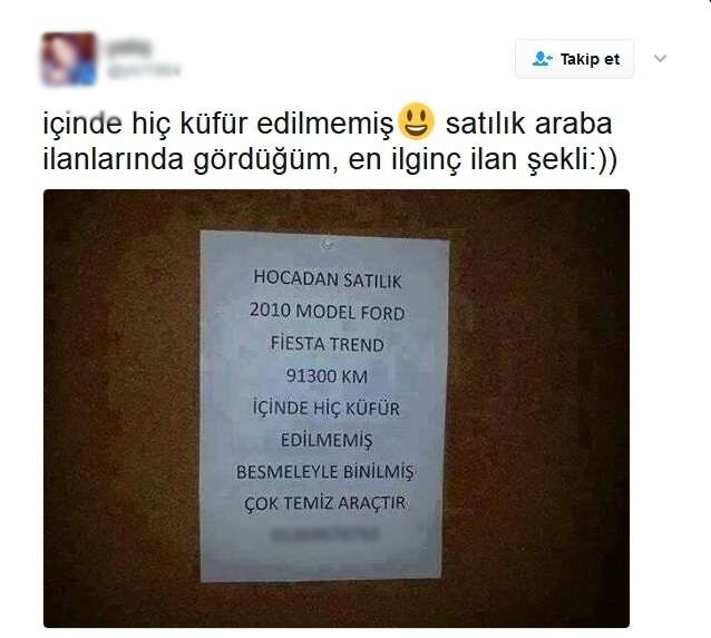  Twitter'da ikinci el araç ilanlarına gelen 10 eğlenceli cevap
