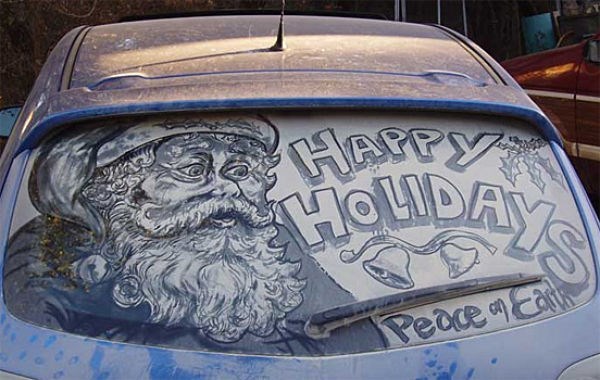 Kirli araçlar sanat eserine dönüştü