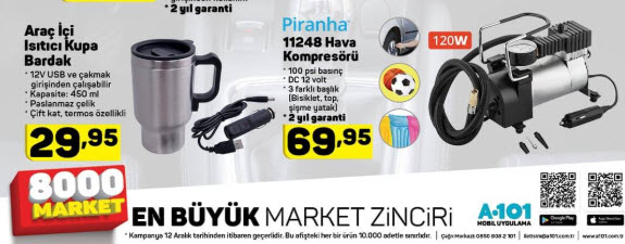 A101 aktüel ürünler 12 Aralık kataloğu!