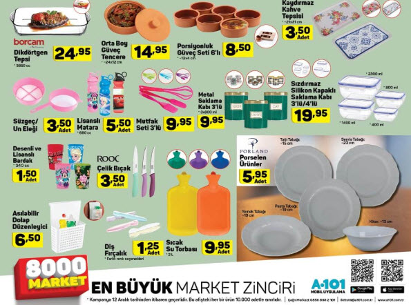 A101 aktüel ürünler 12 Aralık kataloğu!