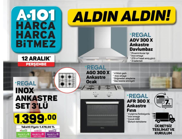 A101 aktüel ürünler 12 Aralık kataloğu!