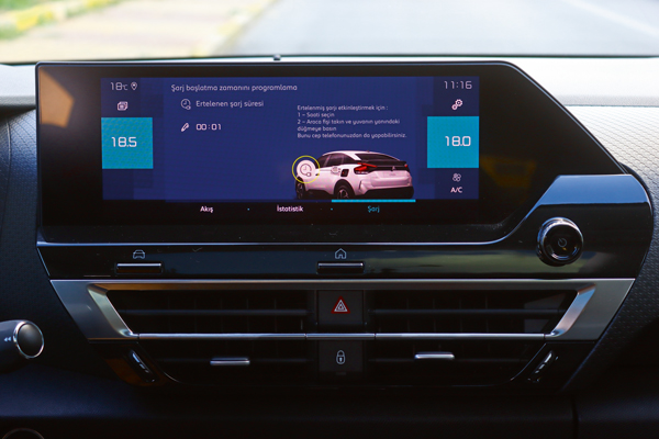 Citroen e-C4 Shine Bold şarj sistemi