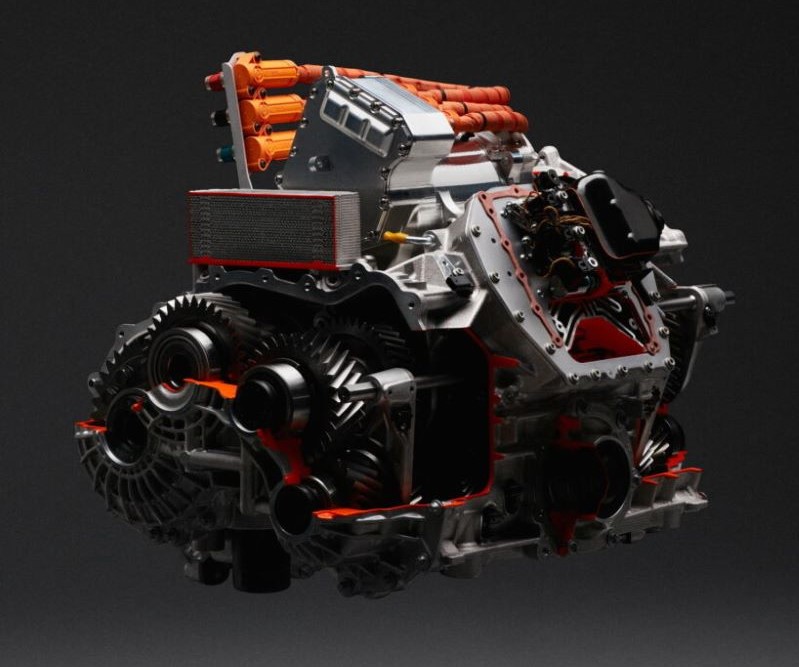 Lamborghini LB744'ün elektrikli motorları ve şanzımanı