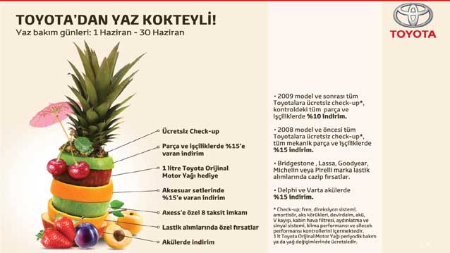 Toyota'dan yaz bakımı kampanyası