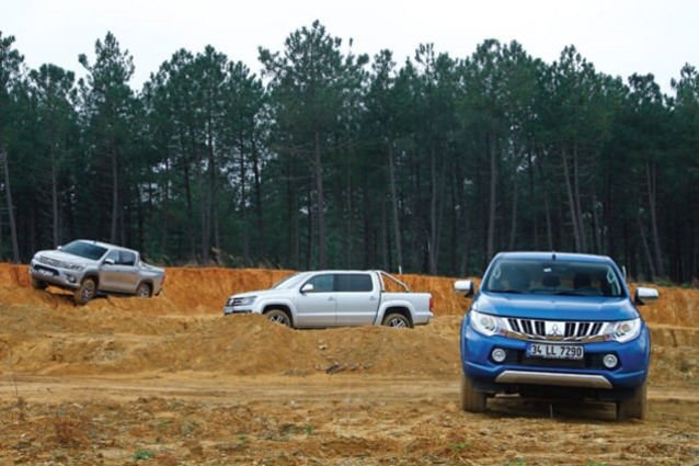 Karşılaştırma: Mitsubishi L200, Toyota Hilux, VW Amarok