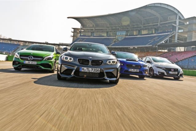 Karşılaştırma: BMW M2, Honda Civic Type R, Mercedes-AMG A 45, Subaru WRX STI