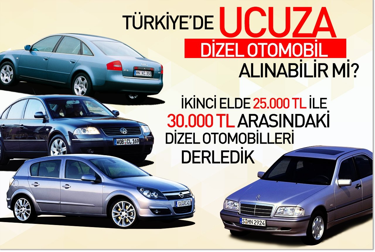 25.000-30.000 TL arasındaki 2.el dizel otomobiller