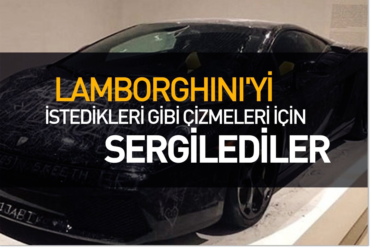 Lamborghini'yi istedikleri gibi çizmeleri için sergilediler