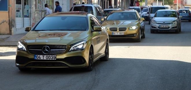 Ağrı’da lüks otomobilleri taksi yaptılar!