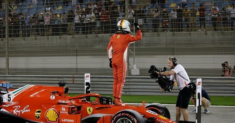 Bahreyn'de kazanan Vettel